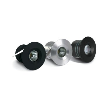 ONE Light - inbouwspot - Ø 46 mm, Ø 38 mm inbouwmaat - 3W dimbare LED incl. - IP65 - zwart