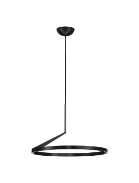Nova Luce Tilia - hanglamp - Ø 60 x 250 cm - 31W dimbare LED incl. - zandzwart