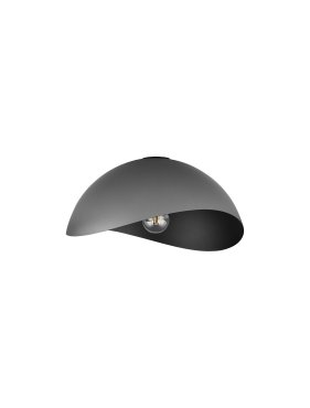 Nova Luce Opsi - plafondlamp - Ø 40 x 20 cm - zandzwart