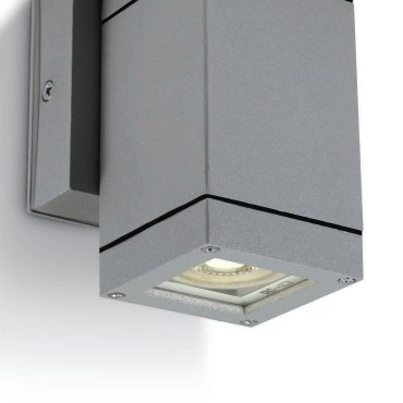 ONE Light GU10 Outdoor Cubes - buiten wandverlichting - 6,3 x 11,5 cm - IP54 - grijs