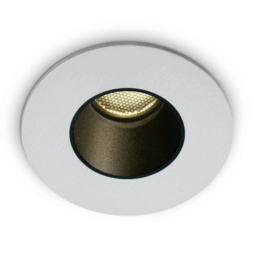 ONE Light - Dark Light Range - inbouwspot - Ø 40 mm, Ø 30 mm inbouwmaat - 2W LED incl. - IP65 - wit