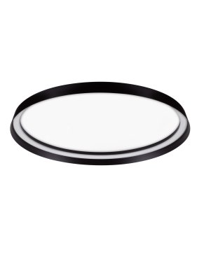Nova Luce Ormi - plafondlamp - Ø 60 x 7 cm - 48W dimbare LED incl. - zandzwart