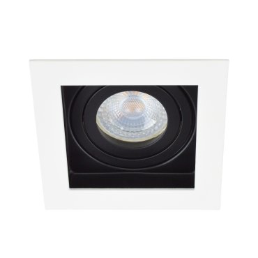 Projectlight Bloq 1 - inbouwspot - 100 x 100 mm, 92 x 92 mm inbouwmaat - wit en zwart