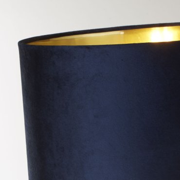 Searchlight Scarborough - tafellamp - Ø 40 x 67 cm - messing, goud en marineblauw