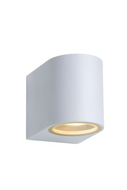 Lucide Zora Round 1 - buiten wandverlichting - 6,5 x 9 x 8 cm - 5W dimbare LED incl. - wit