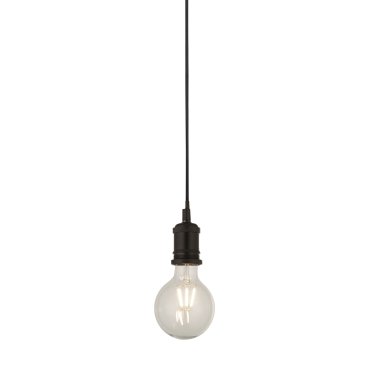 Searchlight Suspension - hanglamp - Ø 9,8 x 150 cm - mat zwart