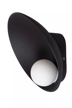 Lucide Raynell - wandlamp - 23,5 x 15,5 x 23,5 cm - 6W dimbare LED incl. - zwart