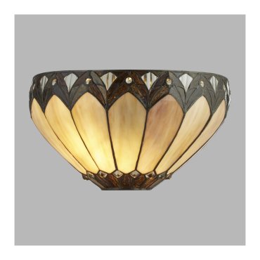 Searchlight Pearl - wandverlichting - 30 x 16,5 cm - bruin
