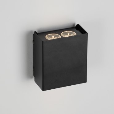 Nova Luce Elio - buiten wandverlichting - 11,4 x 13 x 6,2 cm -  12W LED incl. - IP65 - donker antraciet