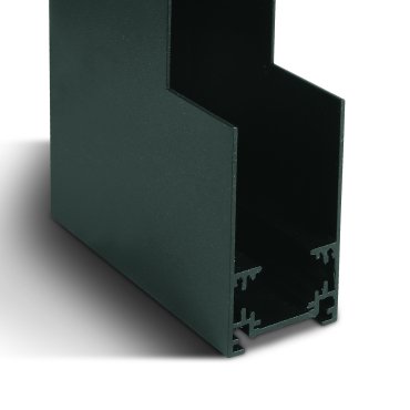 ONE Light magnetisch railsysteem MAXI - vertikaal inwendig opbouwhoekprofiel - 11 x 7,5 x 4 cm - zwart