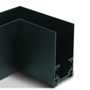 ONE Light magnetisch railsysteem MAXI - horizontaal opbouwhoekprofiel - 11 x 7,5 x 4 cm - zwart