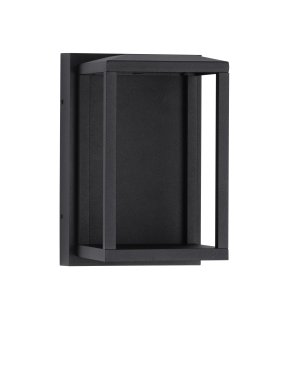 Nova Luce Prive - buiten wandverlichting - 12 x 19 x 14 cm - 14W LED incl. - IP65 - zandzwart
