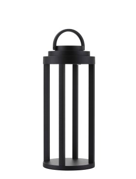 Nova Luce Mocha - oplaadbare tafellamp - Ø 15 x 35 cm - 2W dimbare LED incl. -  IP54 - donker antraciet