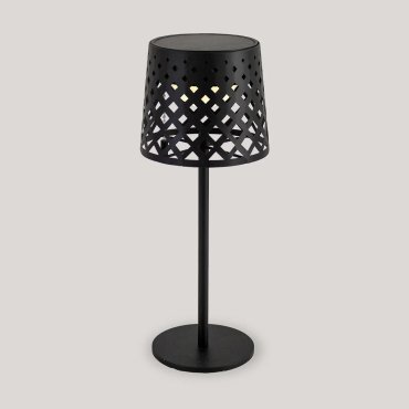 New Garden Gretita - oplaadbare tafellamp op zonne-energie en op batterijen - Ø 10 x 30 cm - 1,5W LED incl. - IP44 - zwart