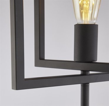 Searchlight Plaza - vloerlamp - 30 x 25 x 160 cm - mat zwart