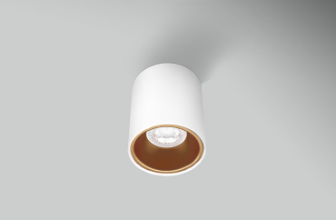 Century Italia Essenza Rondo - opbouwspot 1L - Ø 8 x 9,8 cm - goud en wit