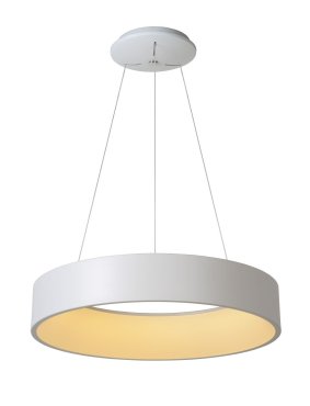 Lucide Talowe Led - hanglamp - Ø 60 x 142 cm - 39W dimbare LED incl. - wit