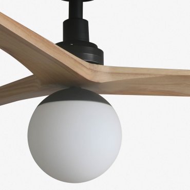 Faro Klim M - plafondventilator met licht - Ø 125 cm - mat zwart en den
