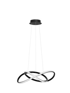 Nova Luce Amara - hanglamp - 56 x 120 cm - 28W LED incl. - zandzwart