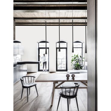 Nova Luce Goccio - hanglamp - 110 x 4,5 x 160 cm - 5 x 7W LED incl. - zwart