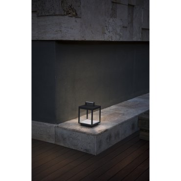 Faro Task - draagbare lampen - 18 x 18 x 26,8 cm - 5W LED incl. - IP54 - donkergrijs