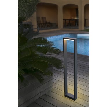 Faro Alp - tuinpaal - 15 x 6 x 80 cm - 7W LED incl. - IP54 - donkergrijs
