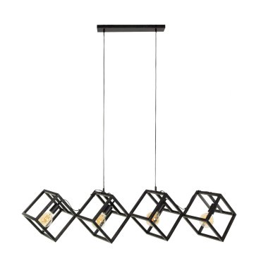 Vico Cube - hanglamp - 150 x 35 x 150 cm - houtskool