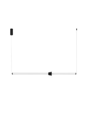 Nova Luce Stalactite - hanglamp - 110 x 170 x 8 cm - 15W dimbare LED incl. - zandzwart