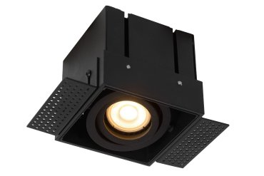 Lucide Trimless - inbouwspots - 97 x 97 mm, 97 x 97 mm inbouwmaat - zwart