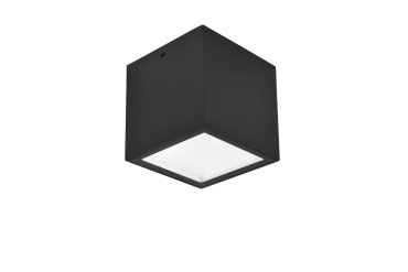 Lutec Gemini - buiten plafondlamp LED - 8,5 x 8,5 x 8,5 cm - 7W LED incl. - IP65 - mat zwart