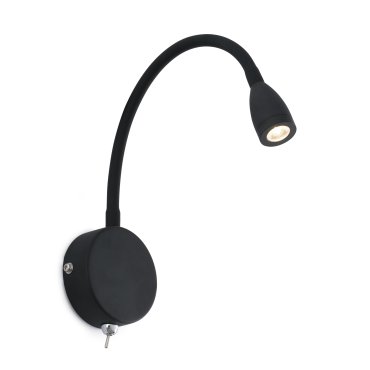 Faro Loke - wandverlichting met schakelaar - 3 x 32 cm - 3W LED incl. - mat zwart