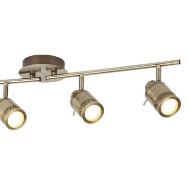 SHOWROOMMODEL - Searchlight Samson - opbouwspot 4L - 79 x 13 x 19,5 cm - IP44 - antiek messing
