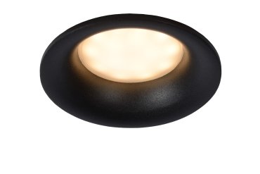 Lucide Ziva - inbouwspot - Ø 84 mm, Ø 75 mm inbouwmaat - IP44 - zwart