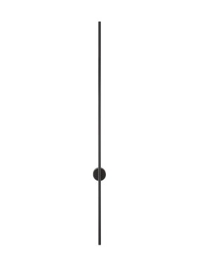 Nova Luce Aden - wandlamp - 1,5 x 6,5 x 120 cm - 20W LED incl. - zandzwart