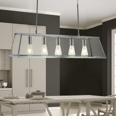 Searchlight Voyager - hanglamp - 90 x 20 x 100 cm - chroom