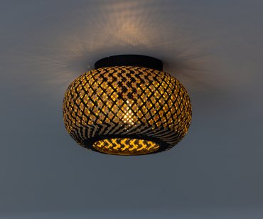 ETH Otis - plafondlamp - Ø 30 x 25 cm - zwart en lichtbruin
