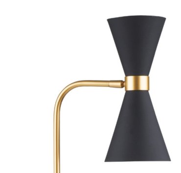 Maxlight Cornet - tafellamp - 67 cm - 2 x 5W LED incl. - zwart en goud