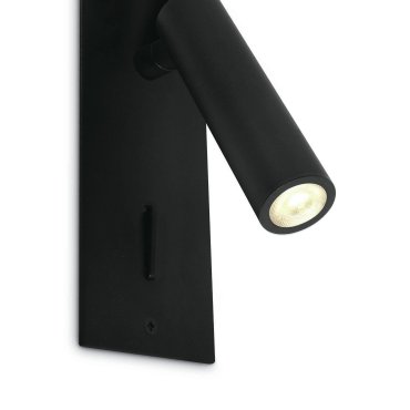 ONE Light Reading Spots - wandverlichting met schakelaar - 6 x 4,7 x 15 cm - 3W LED incl. - zwart