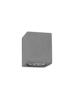 Nova Luce Emile - buiten wandverlichting - 9 x 11,2 x 9,7 cm - 5W LED incl. - IP65 - grijs