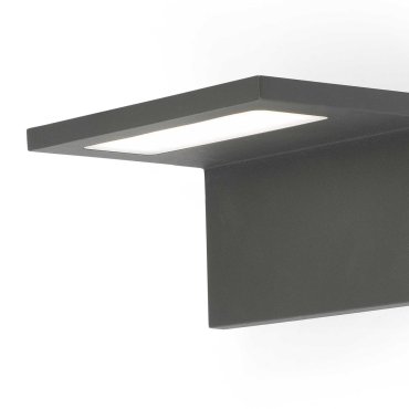 Faro Ele - wandverlichting - 17 x 13,5 x 9 cm - 6W LED incl. - IP54 - donkergrijs