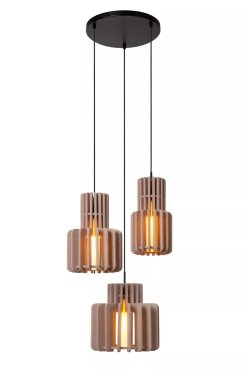 Lucide Rollo - hanglamp - Ø 50 x 150 cm - taupe
