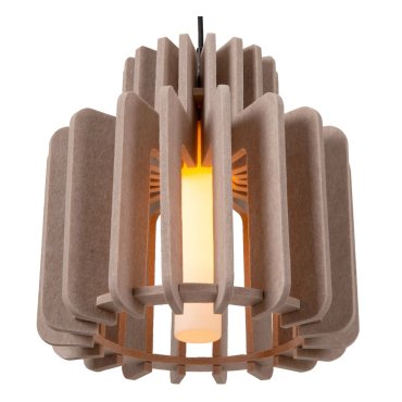 Lucide Rollo - hanglamp - Ø 40 x 150 cm - taupe