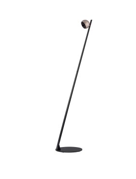 Nova Luce Lusa - vloerlamp - Ø 30 x 146,5 cm - 6W dimbare LED incl. - Moca-koffie en zwart