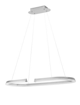 Nova Luce Elmo - hanglamp - Ø 90 x 125 cm - 48W dimbare LED incl. - chroom roestvrij staal