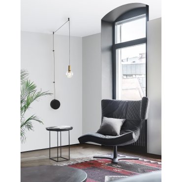 Nova Luce Belar - hanglamp - Ø 10 x 300 cm - 4,8W LED incl. - messing en transparant