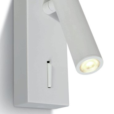 ONE Light Reading Spots - wandverlichting met schakelaar - 5 x 2,5 x 12 cm - 3W LED incl. - wit