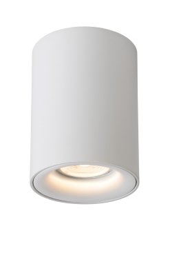 Lucide Bentoo Round - opbouwspot - Ø 8 x 11 cm - 5W dimbare LED incl. - wit
