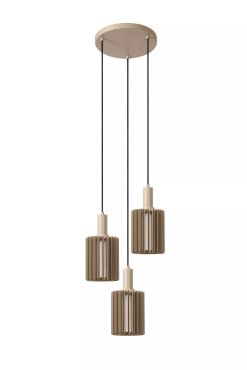 Lucide Lambres - hanglamp - Ø 40 x 164 cm - taupe