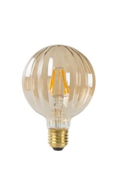 Lucide Led Filament Lamp -Ø 9,5 x 13,5 cm - E27 - 6W  niet dimbaar - amber