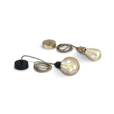 ONE Light - staaldraadophanging - 2 meter - E27 - zwart